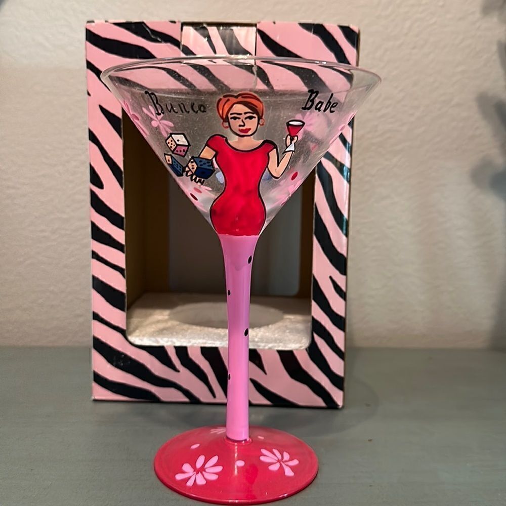 Womens Bunco Martini Glass - Dice Game